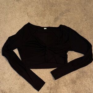 Old Navy Black Long Sleeve Crop Top